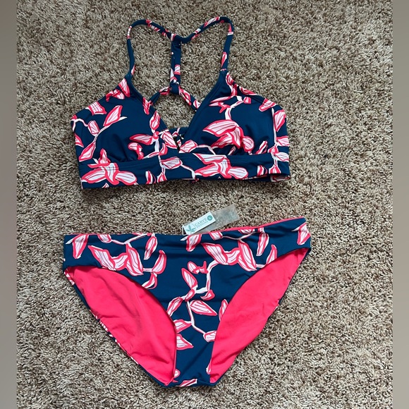 Carve Designs Teal and Pink Bikini Reversible Bottoms - Picture 3 of 6